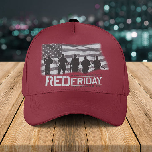 Red Friday Usa Flag Baseball Cap