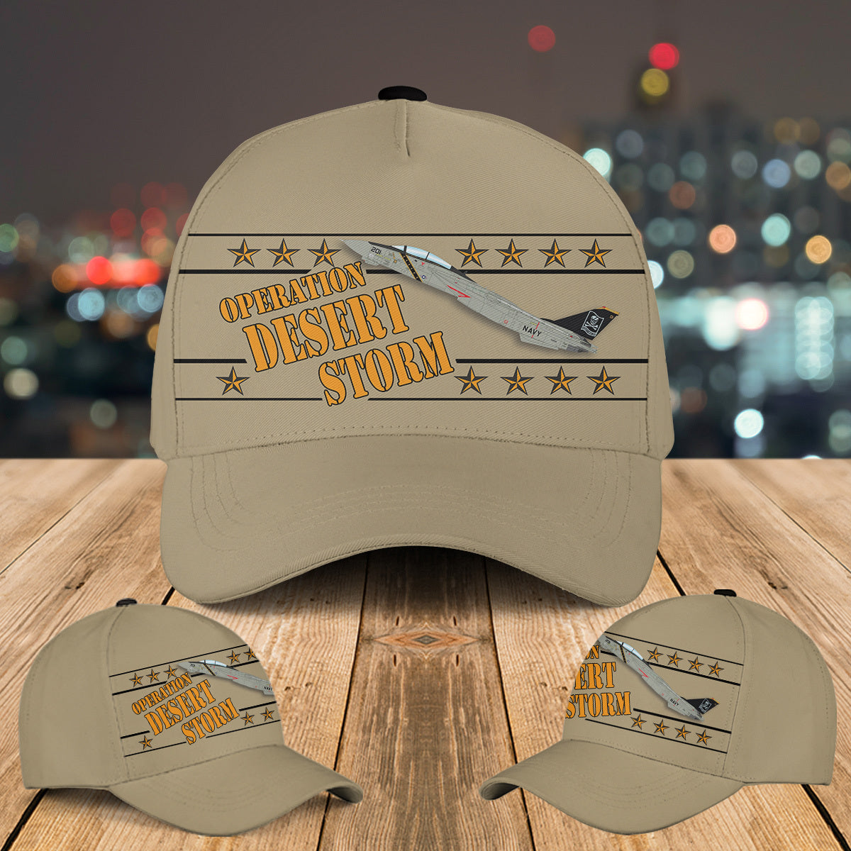 Us Navy F-14a Tomcat Of Vf-84 "jolly Rogers" Operation Desert Storm Baseball Cap