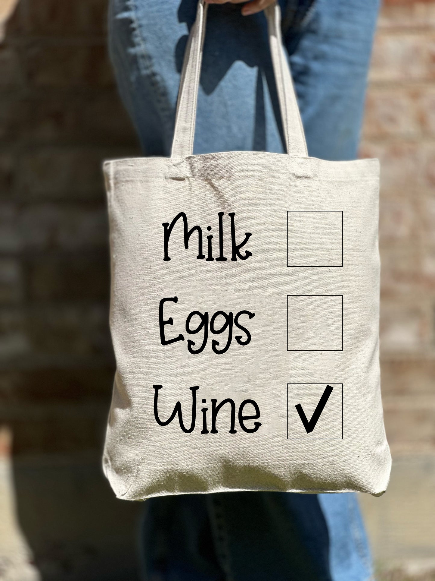 Wine Tote Bag, Funny Tote Bag, Gift Tote, Grocery Tote Bag, Casual Canvas Tote Bag, Women Shoulder Bag, Cute Tote Bag
