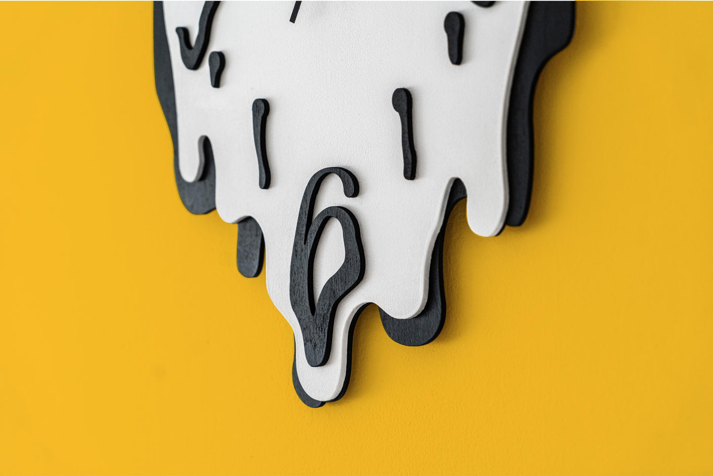Melting Wall Clock — Funky 3D Drip Art Dopamine Decor