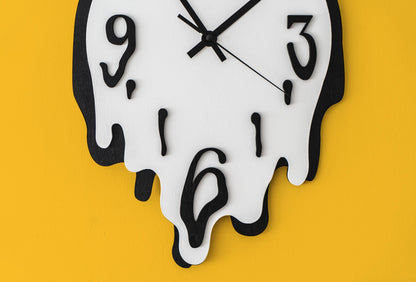 Melting Wall Clock — Funky 3D Drip Art Dopamine Decor