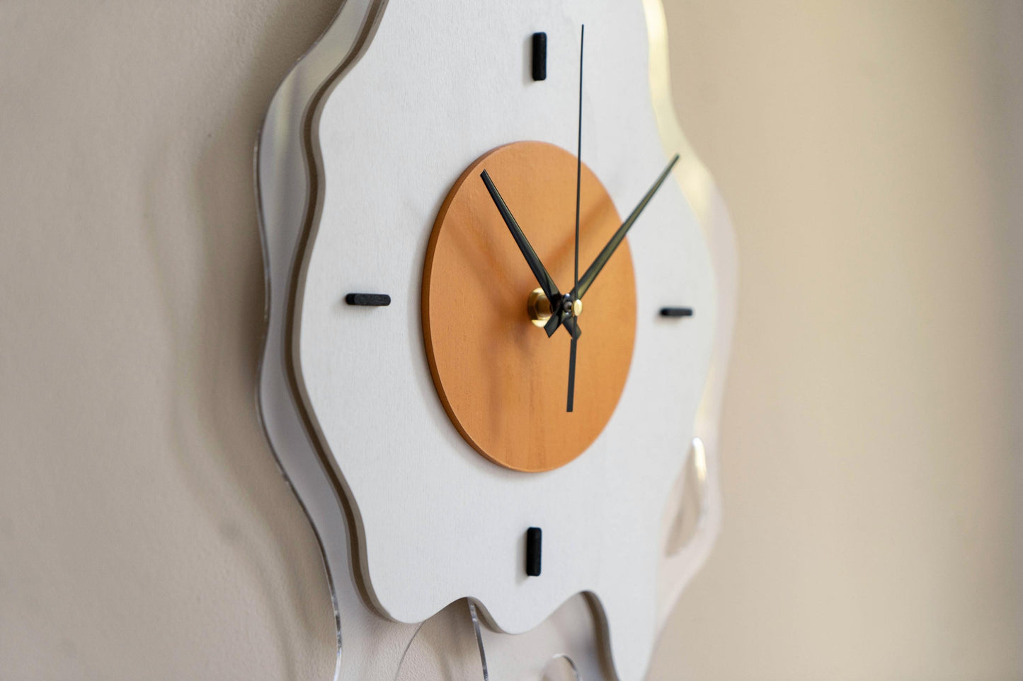 Fried Egg Wall Clock — Oversized Pop Art Funny Kitchen Wall Decor