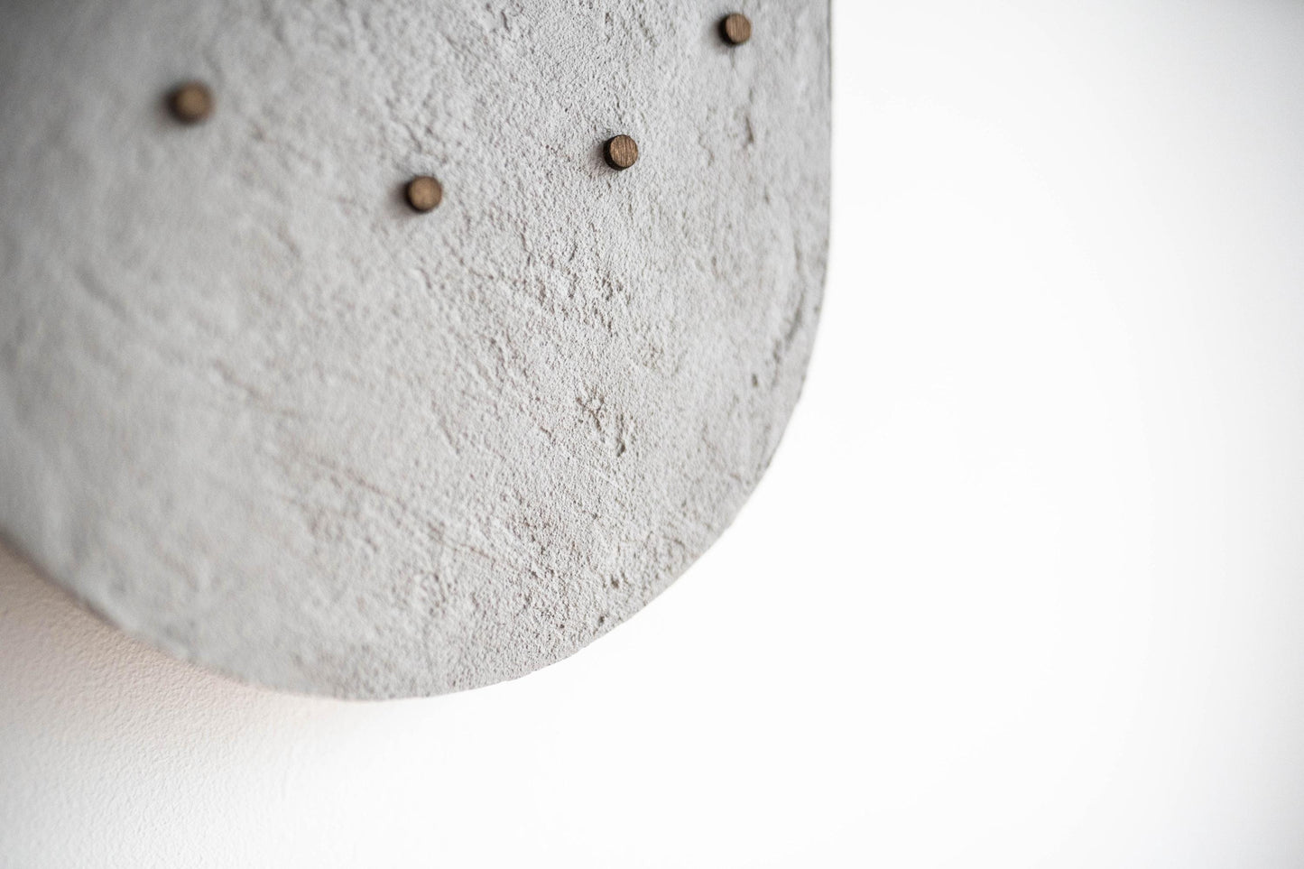 Concrete Effect Wall Clock — Textured Minimalist Scandinavian Stone Style