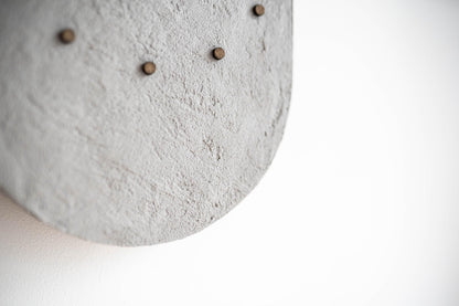 Concrete Effect Wall Clock — Textured Minimalist Scandinavian Stone Style